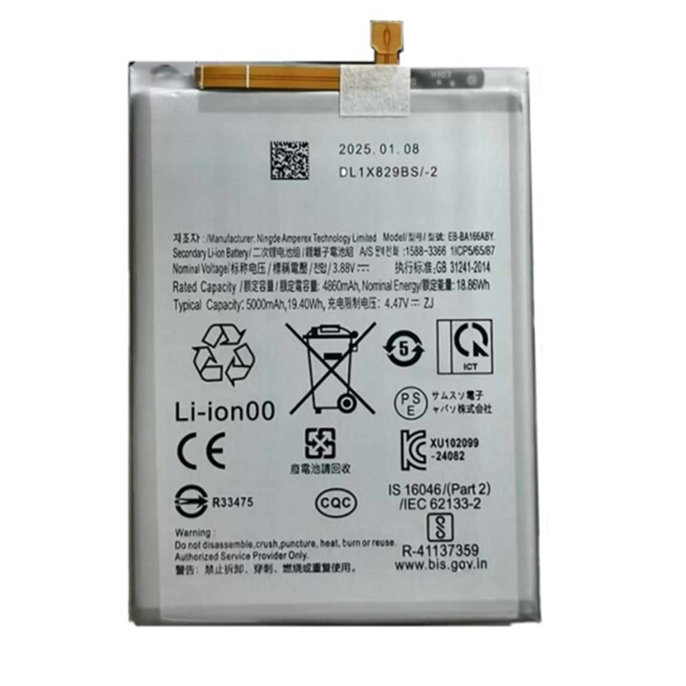 Batterie de remplacement pour Samsung Galaxy A16 5G (SM-A166E), EB-BA166ABY Batterie de remplacement pour Samsung Galaxy A16 5G (SM-A166E), EB-BA166ABY